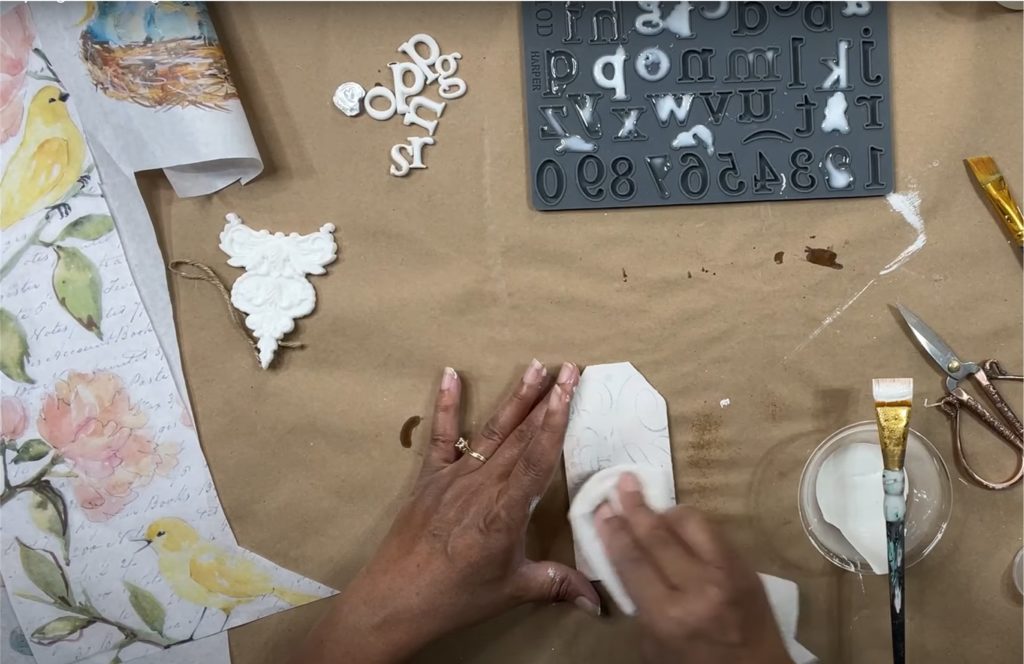Decoupage your small tag