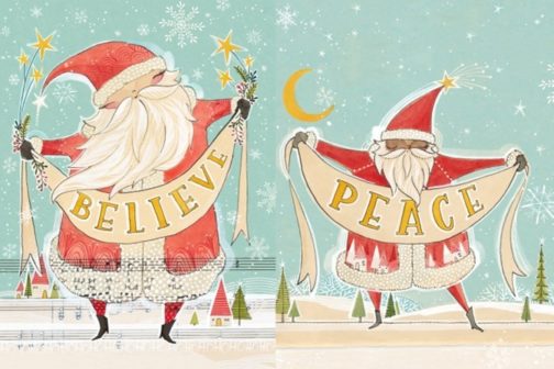 Roycycled Santas Decoupage Paper